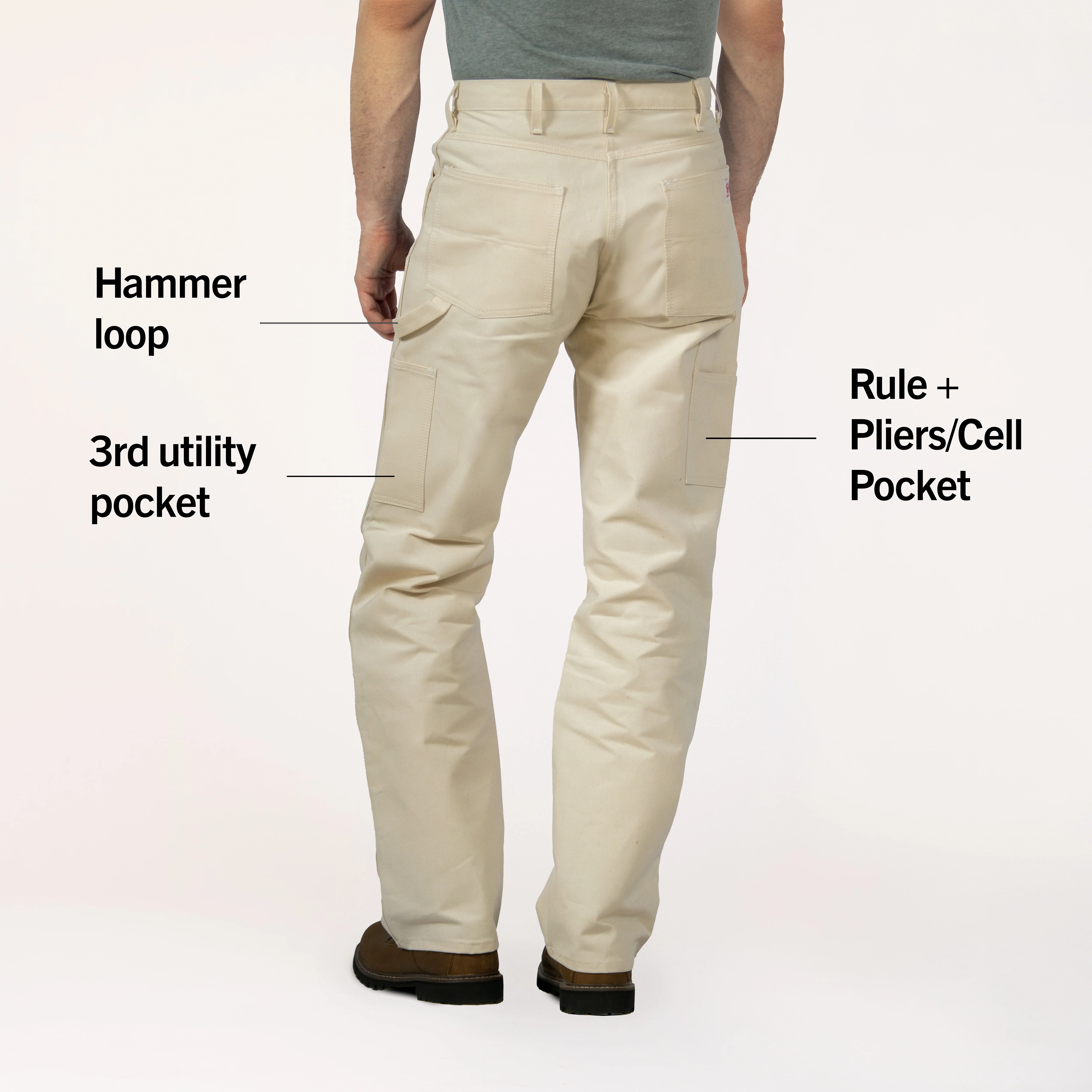 #1101 Made in USA Natural Drill Double Front Painter Carpenter Dungaree Jean - Image 6