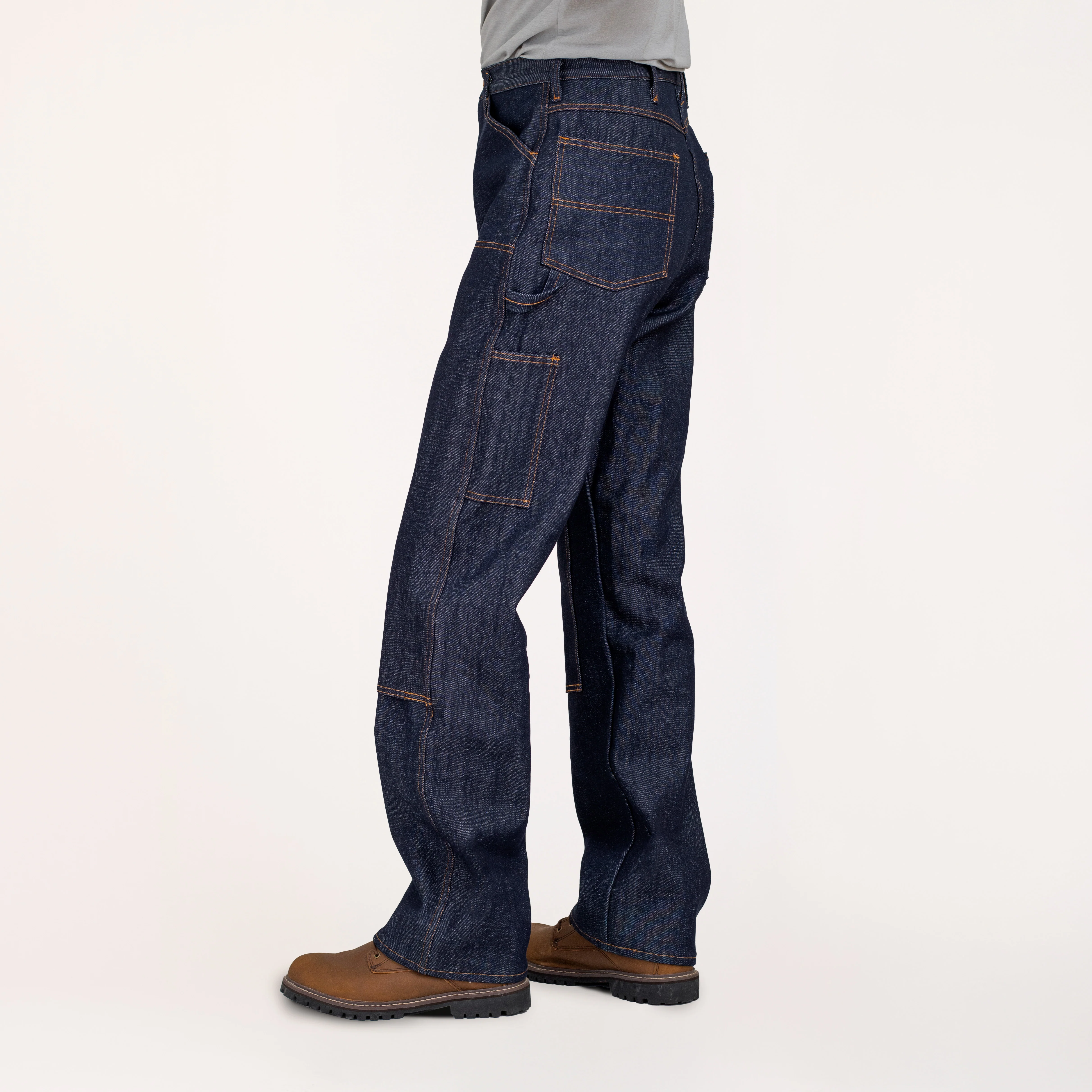 #3303 American Made Jean Double Front Carpenter Dungaree 14 oz. - Image 6