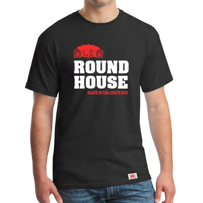 #621 Made in USA Round House Big Text T-Shirt - Image 3