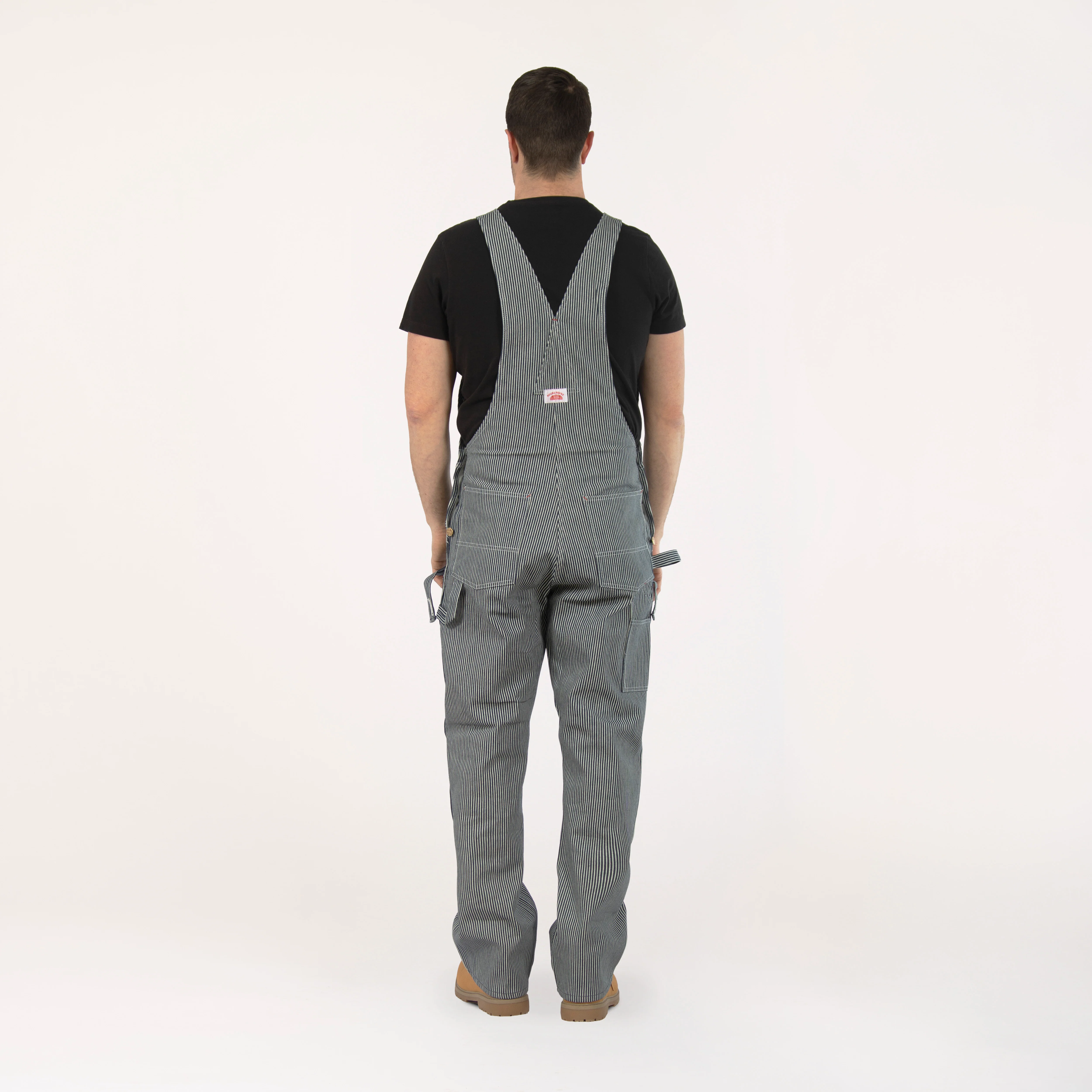 #730 Made in USA Stripe Carpenter Overall with Zip-Off Pouch - Image 3